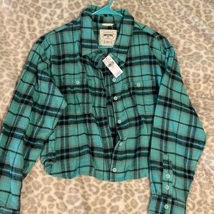 NWT brand new cropped Flannel